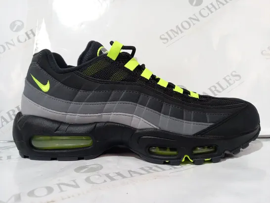 PAIR OF NIKE AIR MAX SHOES IN BLACK/GREY/NEON GREEN UK SIZE 8