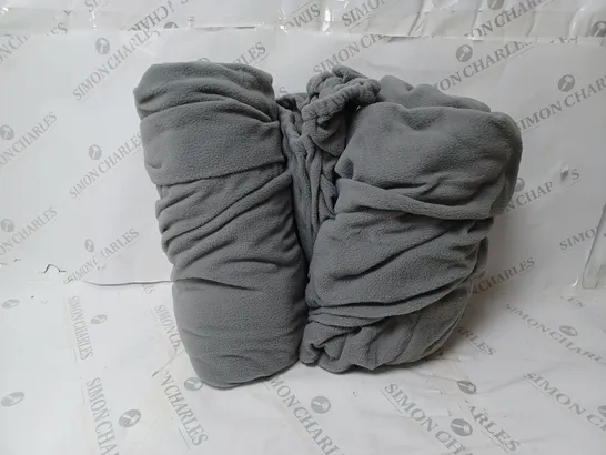 COZEE HOME FLEECE SET OF GREY FITTED SHEETS - SIZE DOUBLE