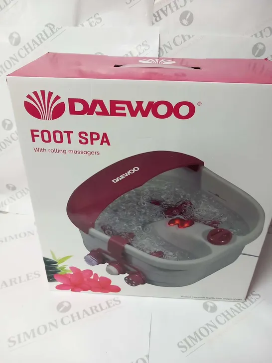 BOXED DAEWOO FOOT SPA WITH ROLLING MASSAGERS