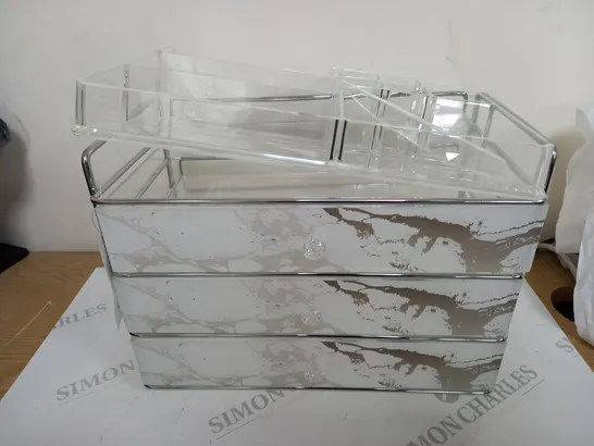 OUTLET TILI FRAMED ACRYLIC STORAGE DRAWER SET