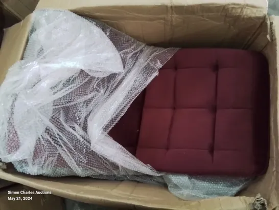 BOXED SET OF 2 TUKAILAI WINE RED VELVET SOFT SEAT DINING CHAIRS 