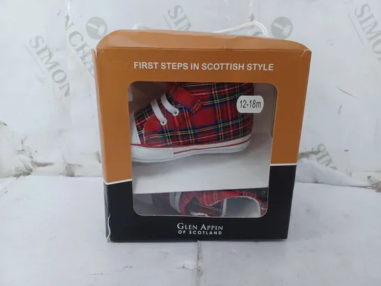 BOXED GLEN APPIN KIDS SHOES IN TARTAN - 12-18M