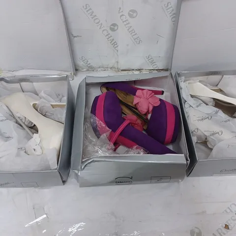 MEDIUM BOX OF APPROXIMATELY 6 ASSORTED BOXED SHOES TO INCLUDE BOOTS AND HEELS ETC.