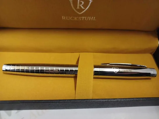 RUCKSTUHL STAINLESS STEEL LUXURY PEN IN GIFT BOX – HAND ASSEMBLED 