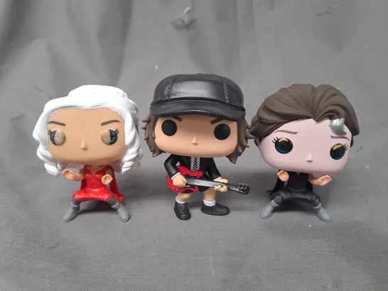 SET OF 3 UNBOXED POP! VINYL FIGURES