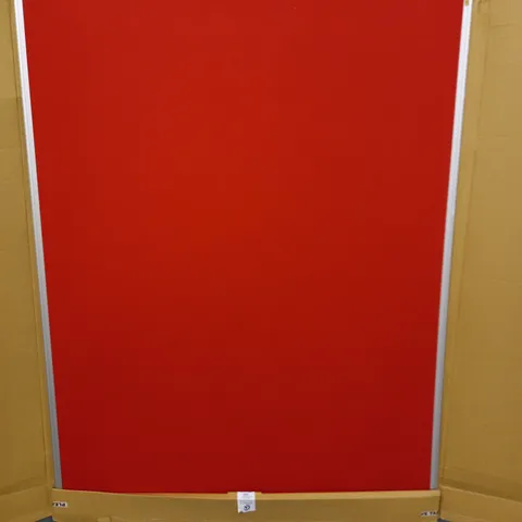 BI-OFFICE 120X90CM MAYA FELT BOARD WITH ALUMINIUM FRAME, RED FELT SURFACE - COLLECTION ONLY 