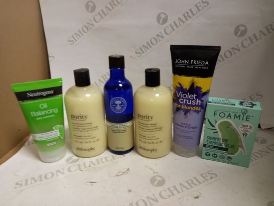 LOT OF APPROXIMATELY 20 ASSORTED HEALTH & BEAUTY ITEMS, TO INCLUDE NEAL'S YARD, PURITY FACIAL CLEANSER, FOAMIE, ETC