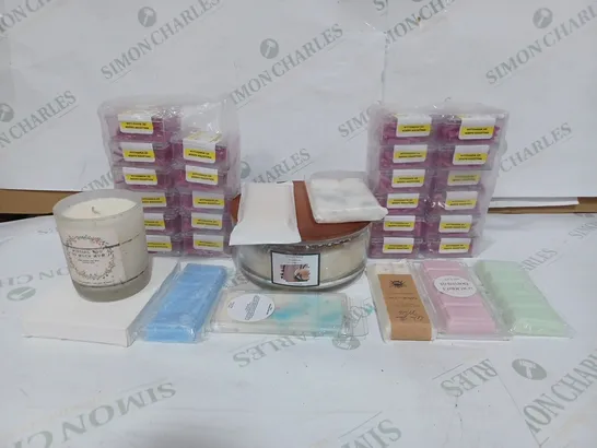 BOX TO CONTAIN APPROXIMATELY 30 ASSORTED RELAXATION PRODUCTS, INCLUDES, CANDLES, WAX MELTS & OTHER SCENTED ITEMS  