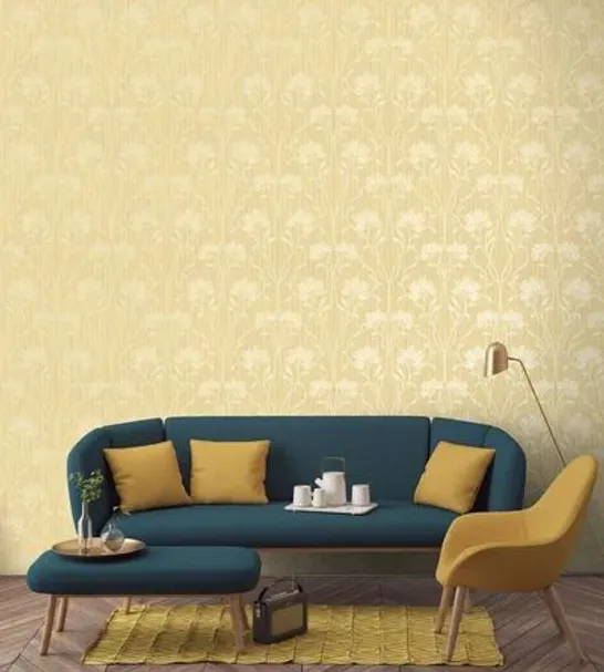 DESIGNER CULBRETH 10M X 52CM TEXTURED SEMI GLOSS WALLPAPER (X2)