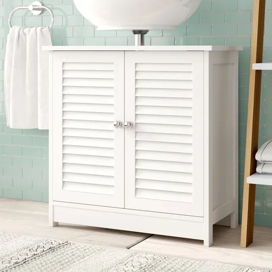 BOXED DESIGNER NATALIE UNDER SINK CABINET WHITE