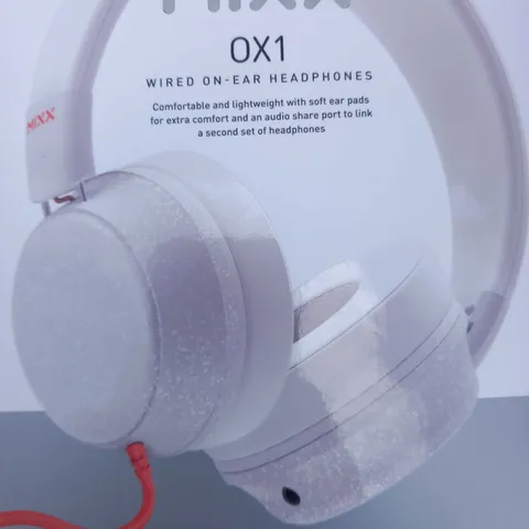 CAGE OF APPROXIMATELY 144 PAIRS OF BRAND NEW BOXED MIXX 0X1 WIRED ON-EAR HEADPHONES