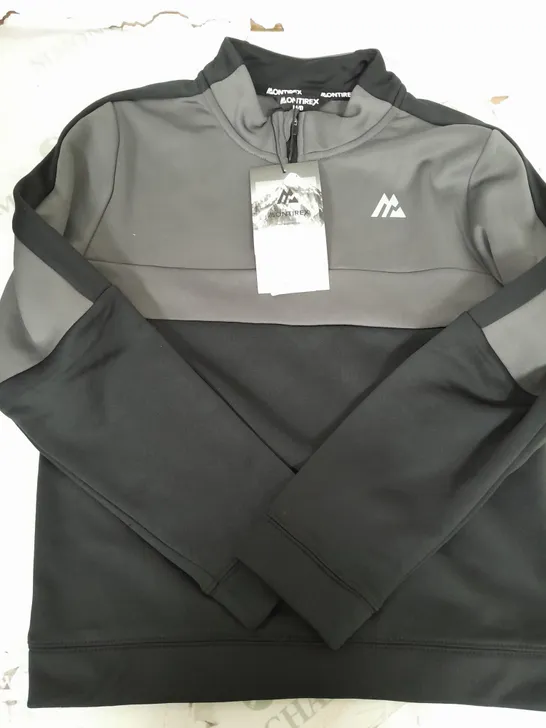 MONTREX GREY & BLACK QUARTER ZIP - MEDIUM BOYS 