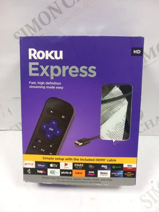 BOXED ROKU EXPRESS HD STREAMING MEDIA PLAYER