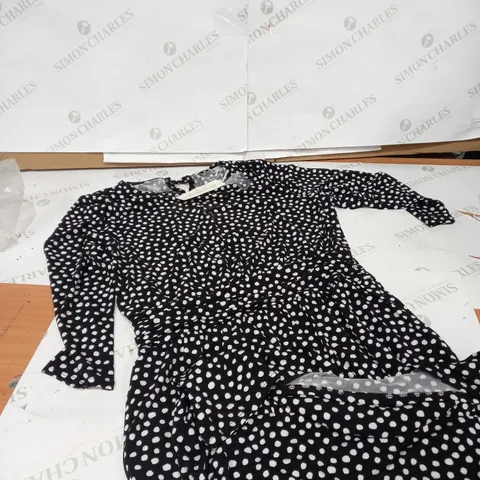 DANNI MINGOUE FRILL POKA DOT DRESS SIZE 12