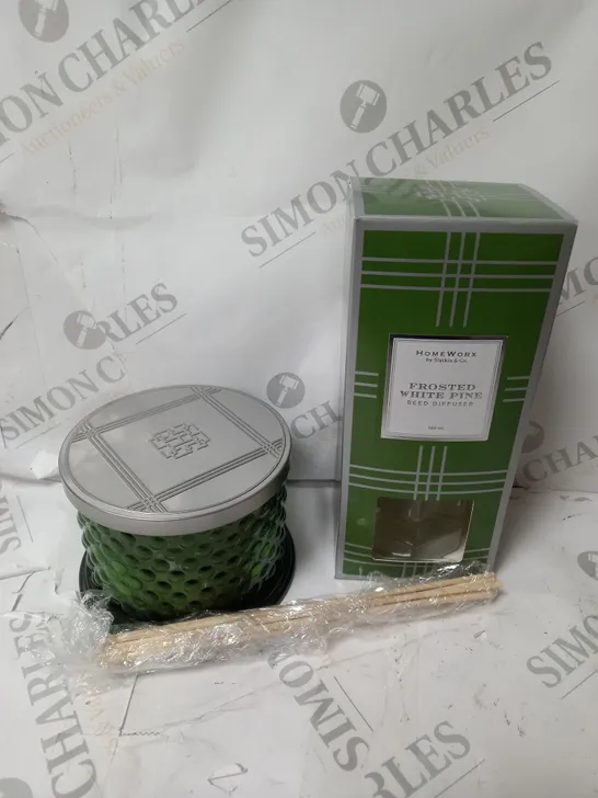 HOMEWORX BY HARRY SLATKIN & CO. 3 WICK CANDLE & REED DIFFUSER SET