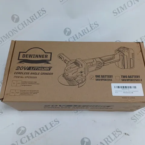 BOXED SEALED DEWINNER 20V CORDLESS ANGLE GRINDER - VPCD2255