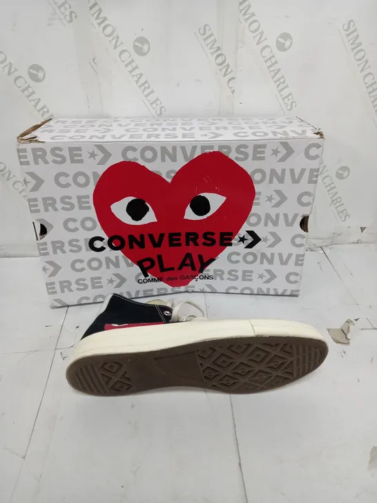 BOXED PAIR OF CONVERSE X COMME DES GARCONS CHUCK 70S CDG HI SIZE UK 10 