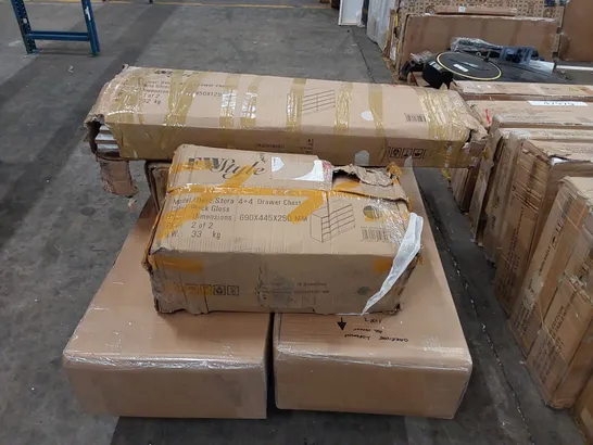 PALLET OF ASSORTED FURNITURE PARTS