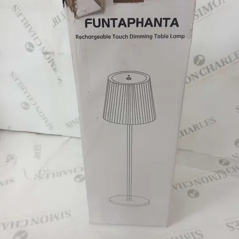 BOXED FUNTAPHANTA RECHARGEABLE TOUCH DIMMING TABLE LAMP