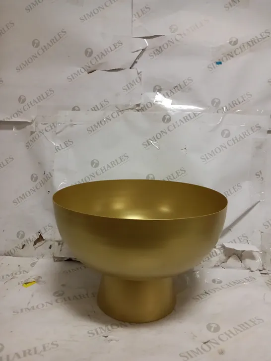 METAL GOLD BRUSHED FRUIT BOWL 