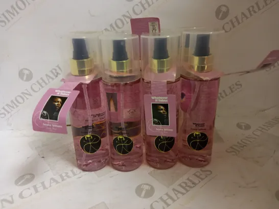 8 X 240ML SERENA WILLIAMS HINT OF BLOOD LILY WHATEVER IT TAKES BODY MIST