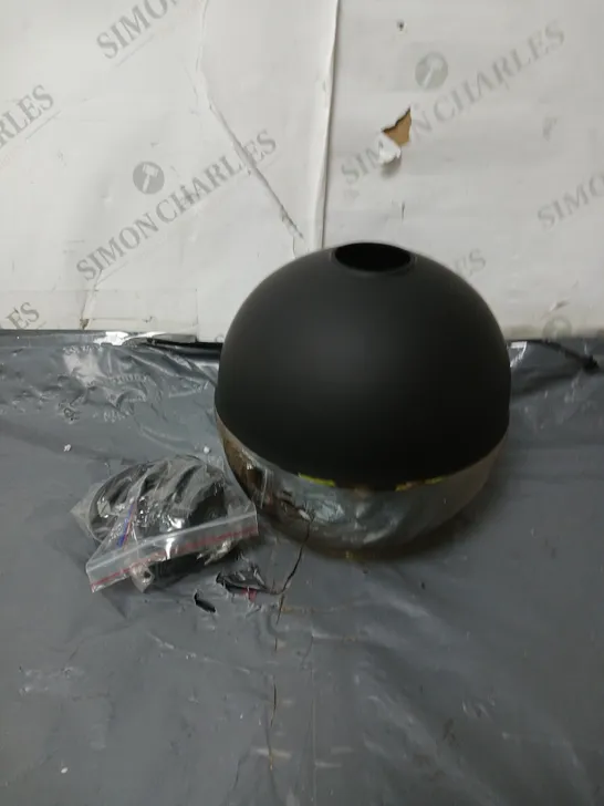 BOXED DESIGNER GLASS DOME LIGHT & FITTINGS 