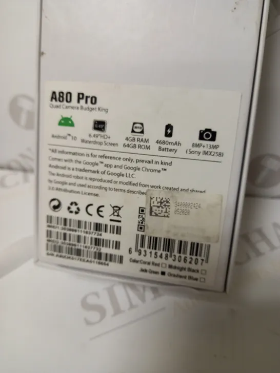 BLACKVIEW A80 PRO MOBILE PHONE WITH QUAD CAMERA 