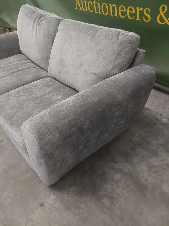 DESIGNER 2 SEATER FABRIC UPHOLSTERED SOFA 