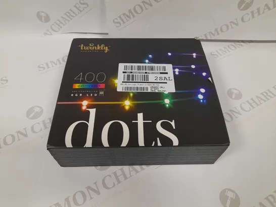 BOXED TWINKLY GENERATION II 400 MULTICOLOUR APP CONTROLLED RGB LED DOTS