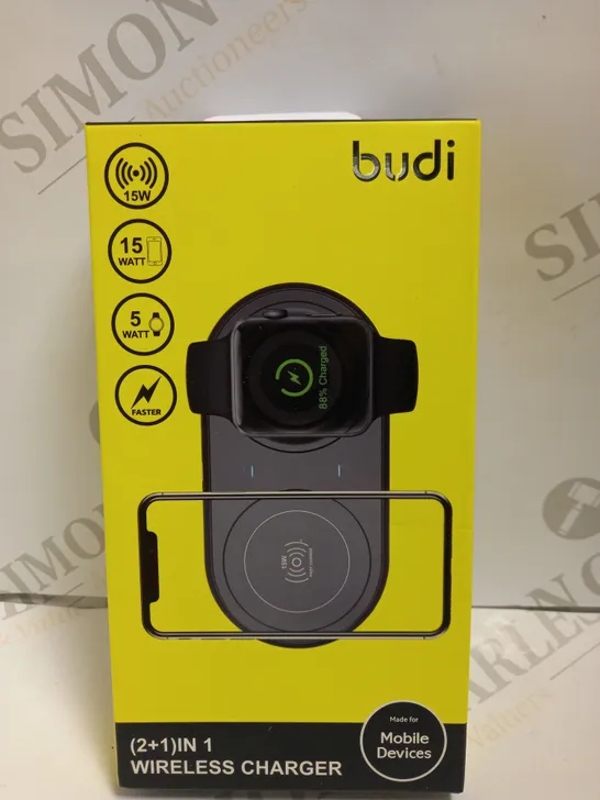 SEALED BUDI 2 IN 1 WIRELESS CHARGING DOCK