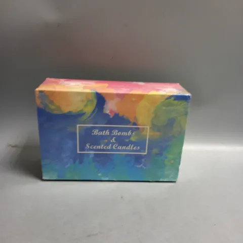 BOXED AND SEALED BATH BOMB AND SCENTED CANDLES SET