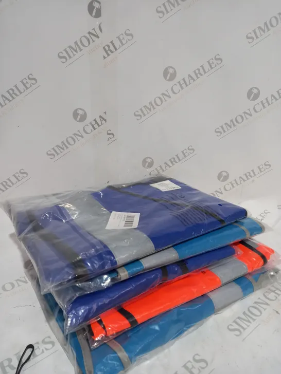 5 X MIX AND MATCH HIGH VISIBILTY JACKETS INCLUDING COLOUR OF BLUE AND ORANGE 