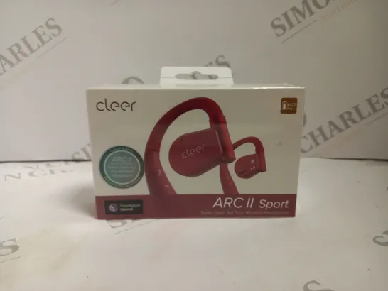 BOXED & SEALED CLEER ARC II SPORT OPEN EAR TRUE WIRELESS BLUETOOTH HEADPHONES RED