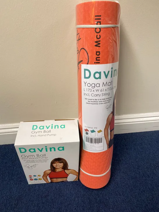 BRAND NEW BOXED DIVINA McCALL GYM BALL AND HAND PUMP (1 BOX)