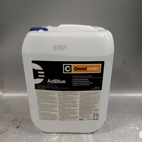 SEALED OMNICRAFT ADBLUE DIESEL EXHAUST FLUID - 10L - COLLECTION ONLY 