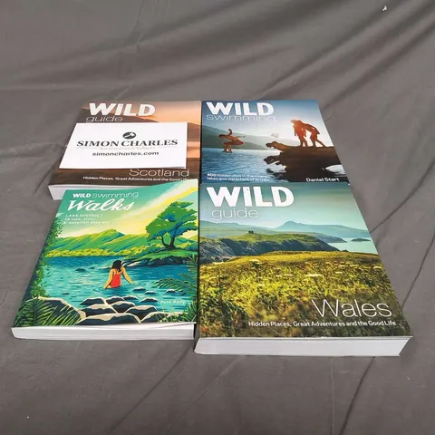 APPROXIMATELY 13 ASSORTED WILD BOOKS TO INCLUDE; SWIMMING, WALES, SCOTLAND AND WALKS