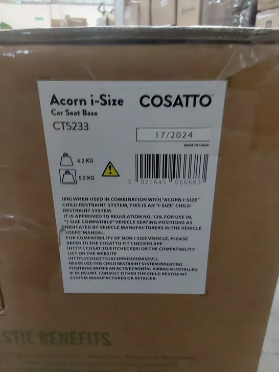 BOXED COSATTO ACORN I-SIZE CAR SEAT BASE 