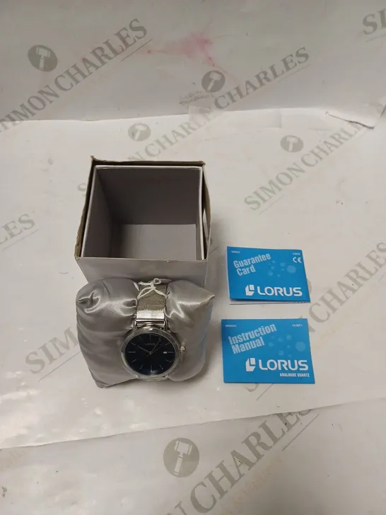 BOXED LORUS MENS ANALOGUE QUARTZ WATCH WITH INSTRUCTIONS