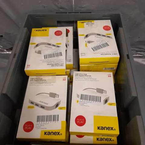 TOTE OF ASSORTED KANEX 3 PORT HUB WITH GIGABIT ETHERNET 