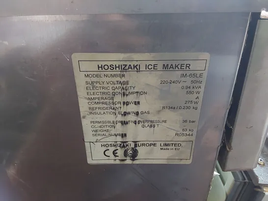  HOSHIZAKI IM-65LE COMMERCIAL ICE CUBE MAKER