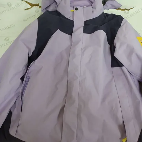 UNBRANDED PURPLE PADDED JACKET WITH ZIP OFF HOOD - 4XL