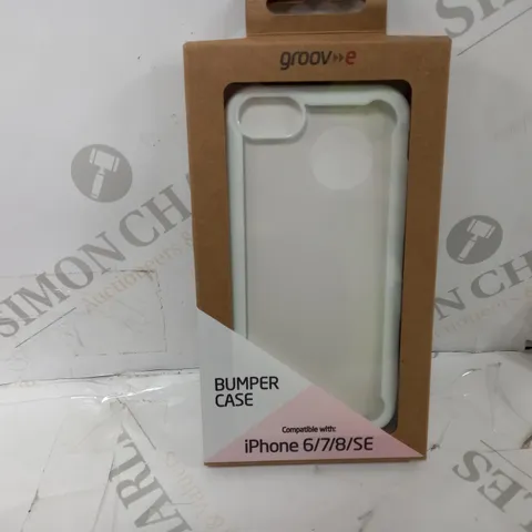 BOX OF 100 BRAND NEW GROOV-E IPHONE 6/7/8/SE BUMPER CASES IN WHITE