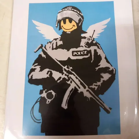 FLYING COPPER THE ART OF BANKSY A4 PRINT