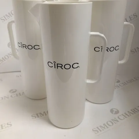 8 BRAND NEW CIROC WHITE ELITE 1.7 LITRE TALL JUGS(2 BOXES)