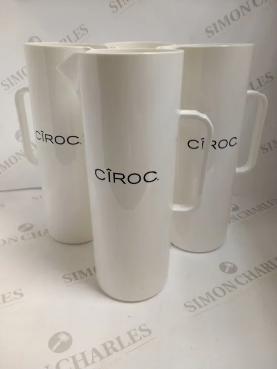 8 BRAND NEW CIROC WHITE ELITE 1.7 LITRE TALL JUGS(2 BOXES)