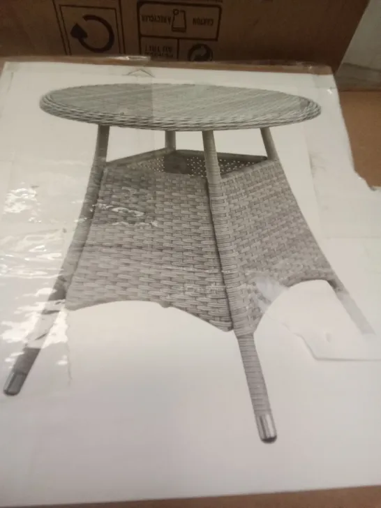 BOXED GOODHOME HAMILTON WICKER DINING TABLE 