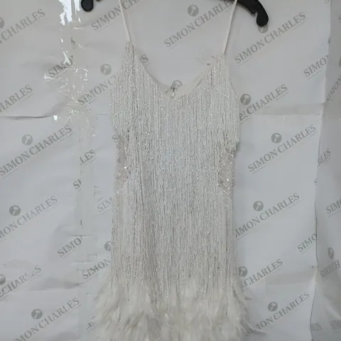 NADINE MERABI LOTTIE DRESS IN WHITE SIZE 10