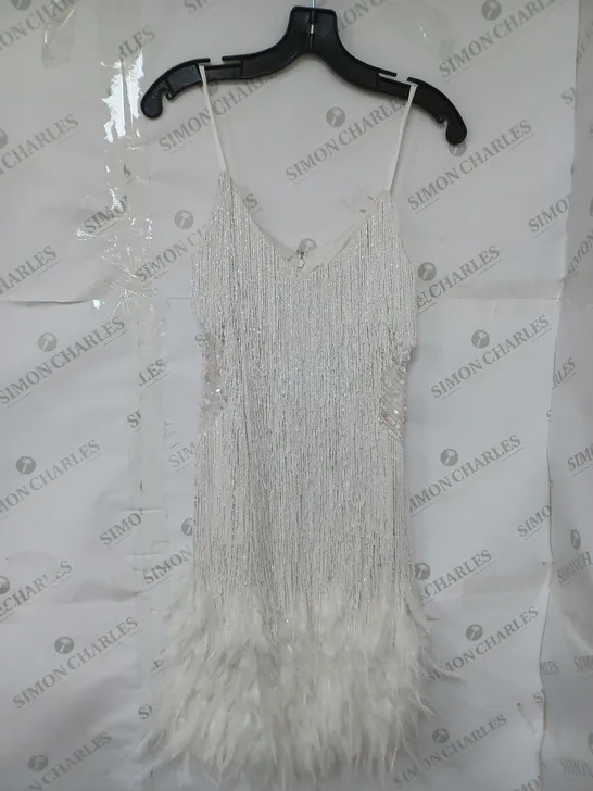 NADINE MERABI LOTTIE DRESS IN WHITE SIZE 10