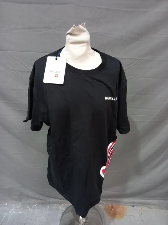 MONCLER BLACK OVERSIZED T-SHIRT - 2XL