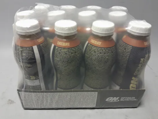 12 OPTIMUM NUTRITION CHOCOLATE PROTEIN SHAKES (12x 500ml) - COLLECTION ONLY